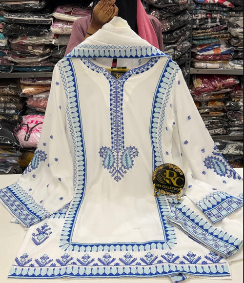 Aizel 3PC Stitched Dress