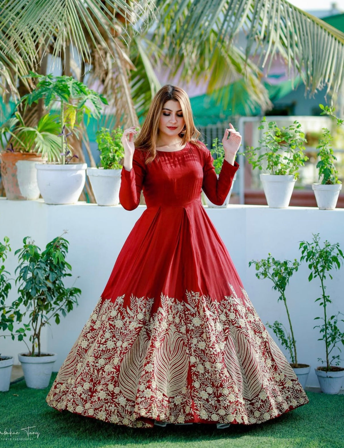 Heavy Border Embroidery Maxi