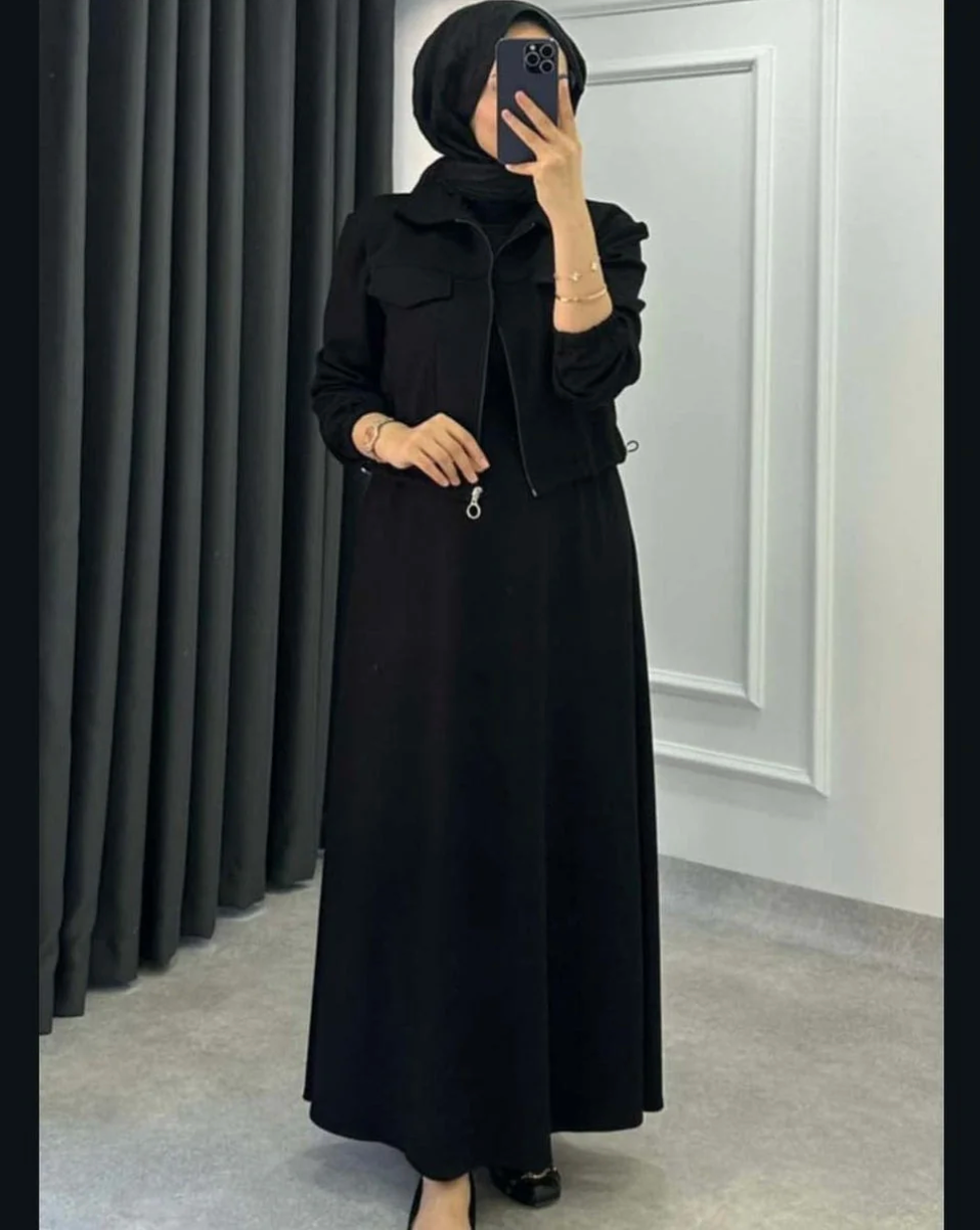 Sharjeena Winter Jacket Maxi 2-PC