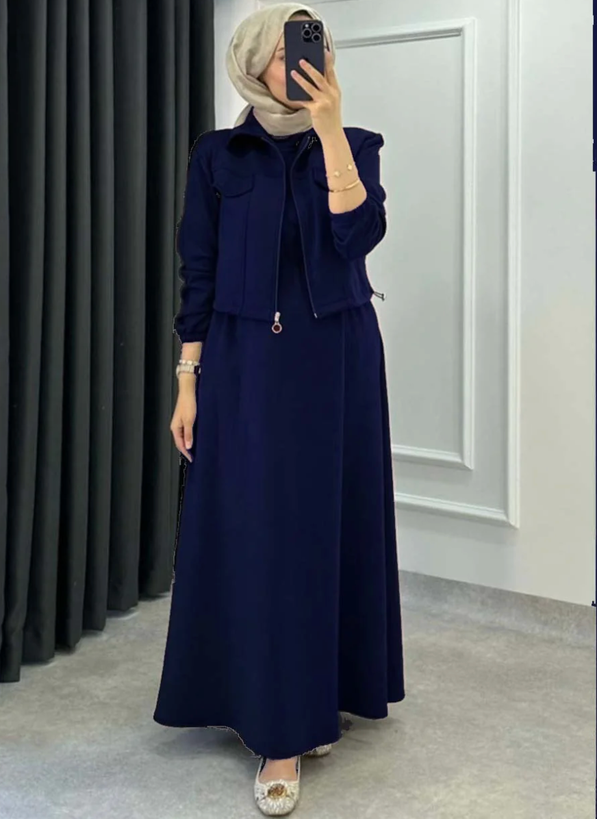 Sharjeena Winter Jacket Maxi 2-PC