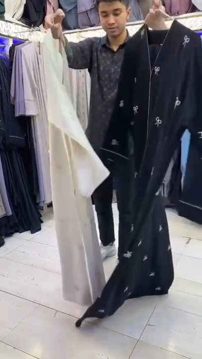Bow abaya with stroller
